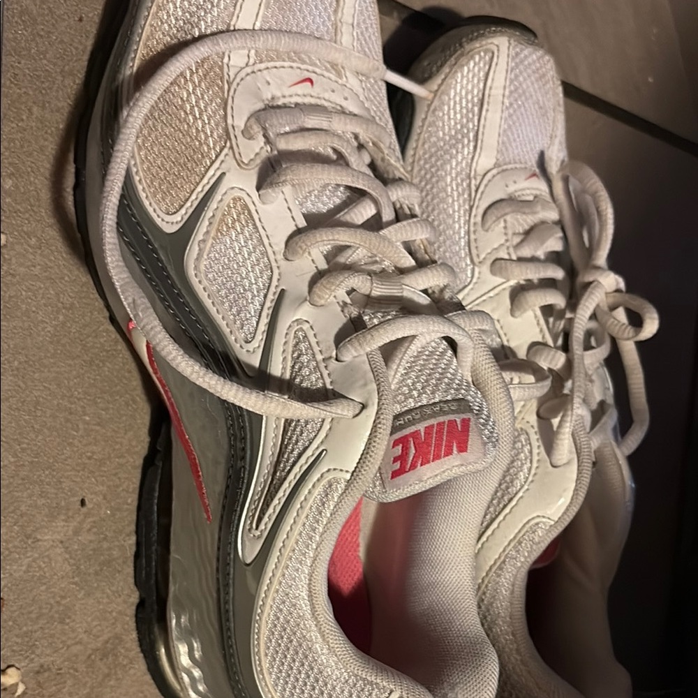 Nike White and Pink Athletic Sneakers